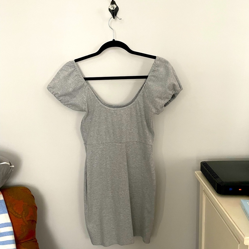 Privacy Please Gray Mini Dress, Size M